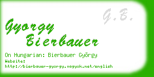 gyorgy bierbauer business card